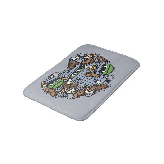 Sesam | Oscar de Grouch Doodle Heart Badmat (Gekanteld)