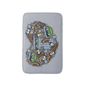 Sesam | Oscar de Grouch Doodle Heart Badmat (Voorkant Verticaal)