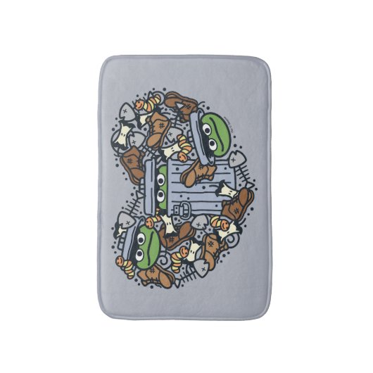 Sesam | Oscar de Grouch Doodle Heart Badmat (Voorkant Verticaal)