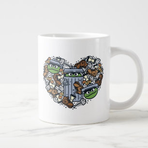 Sesam   Oscar de Grouch Doodle Heart Grote Koffiekop