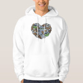 Sesam | Oscar de Grouch Doodle Heart Hoodie (Voorkant)