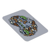 Sesam | Oscar de Grouch Doodle Heart Magneet (Rechterzijde)