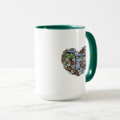 Sesam | Oscar de Grouch Doodle Heart Mok (Voorkant rechts)