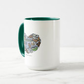 Sesam | Oscar de Grouch Doodle Heart Mok (Voorkant links)