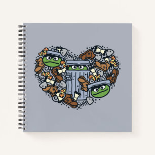 Sesam   Oscar de Grouch Doodle Heart Notitieboek