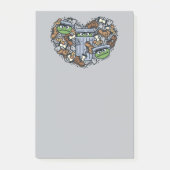 Sesam | Oscar de Grouch Doodle Heart Post-it® Notes (Voorkant)