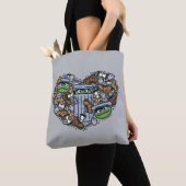 Sesam | Oscar de Grouch Doodle Heart Tote Bag (Dichtbij)