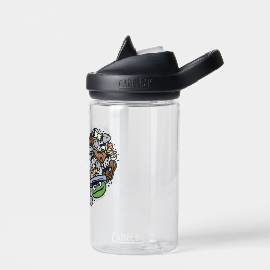 Sesam | Oscar de Grouch Doodle Heart Waterfles
