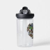 Sesam | Oscar de Grouch Doodle Heart Waterfles (Voorkant)