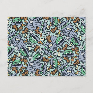 Sesam   Oscar het Grouch Patroon Briefkaart