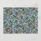 Sesam | Oscar het Grouch Patroon Briefkaart (Voorkant)