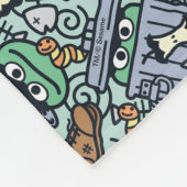 Sesam | Oscar het Grouch Patroon Fleece Deken (Hoek)