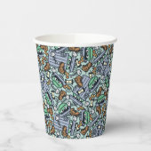 Sesam | Oscar het Grouch Patroon Papieren Bekers (Links)