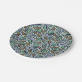 Sesam | Oscar het Grouch Patroon Papieren Bordje (Gekanteld)