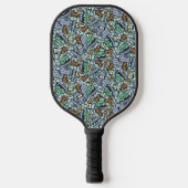 Sesam | Oscar het Grouch Patroon Pickleball Paddle (Voorkant)
