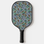 Sesam | Oscar het Grouch Patroon Pickleball Paddle (Achterkant)