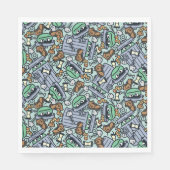 Sesam | Oscar het Grouch Patroon Servet (Voorkant)