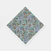 Sesam | Oscar het Grouch Patroon Servet (Hoek)