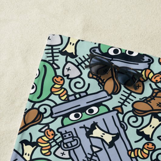 Sesam | Oscar het Grouch Patroon Strandlaken (In situ)