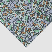 Sesam | Oscar het Grouch Patroon Tissuepapier (Detail)