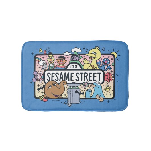 Sesam | Sesame Pals Doodle Sign Badmat (Voorkant)