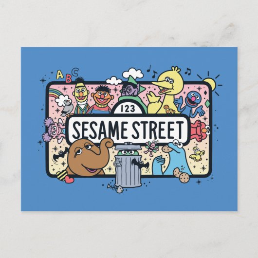 Sesam | Sesame Pals Doodle Sign Briefkaart (Voorkant)
