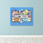 Sesam | Sesame Pals Doodle Sign Canvas Afdruk (Insitu (Houten vloer))