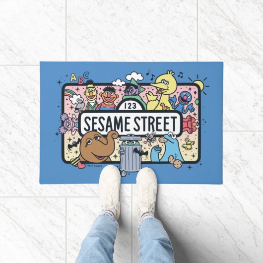 Sesam | Sesame Pals Doodle Sign Deurmat (Binnen)