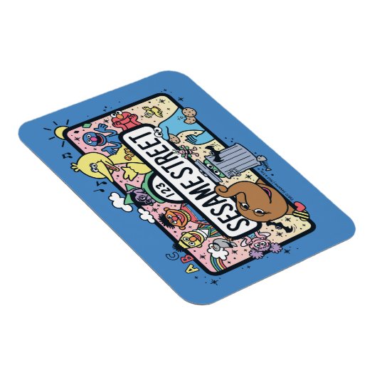 Sesam | Sesame Pals Doodle Sign Magneet (Rechterzijde)