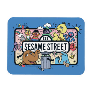 Sesam   Sesame Pals Doodle Sign Magneet