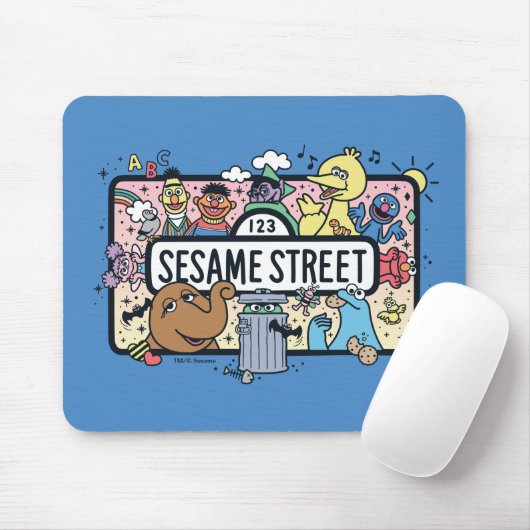 Sesam | Sesame Pals Doodle Sign Muismat (Met muis)