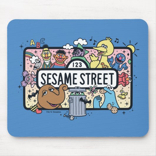 Sesam | Sesame Pals Doodle Sign Muismat (Voorkant)