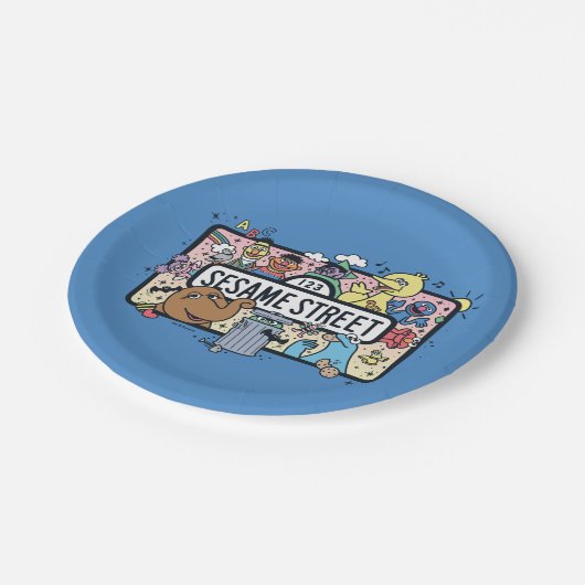 Sesam | Sesame Pals Doodle Sign Papieren Bordje (Gekanteld)