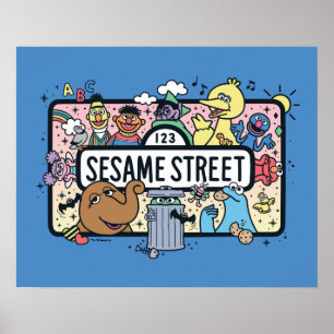 Sesam Sesame Pals Doodle Sign Poster