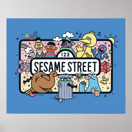 Sesam | Sesame Pals Doodle Sign Poster (Voorkant)