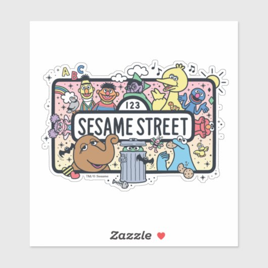 Sesam | Sesame Pals Doodle Sign Sticker (Vel)