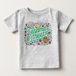 Sesam Sesamstraat Groene Doodle Script