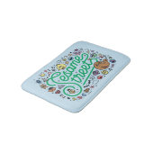 Sesam | Sesamstraat Groene Doodle Script Badmat (Gekanteld)