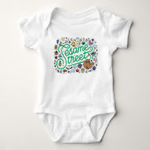 Sesam | Sesamstraat Groene Doodle Script Romper (Voorkant)