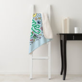 Sesam | Sesamstraat Groene Doodle Script Sherpa Deken (In situ)