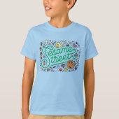 Sesam | Sesamstraat Groene Doodle Script T-shirt (Voorkant)