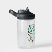 Sesam | Sesamstraat Groene Doodle Script Waterfles (Rechts)