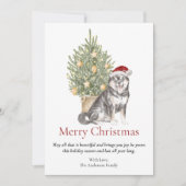 Sesam Shiba Inu and KerstTree Pet Dog Feestdagenkaart (Voorkant)