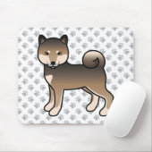 Sesam Shiba Inu Cartoon Dog & Paws Muismat (Met muis)