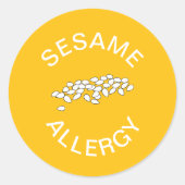 Sesamallergie-alarm Ronde Sticker (Voorkant)