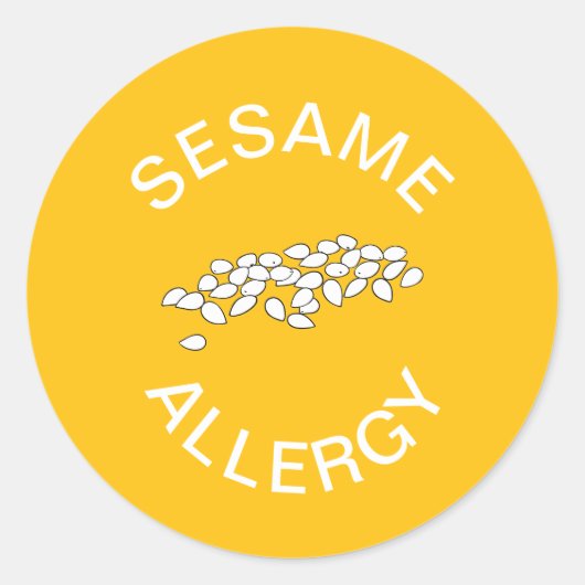 Sesamallergie-alarm Ronde Sticker (Voorkant)