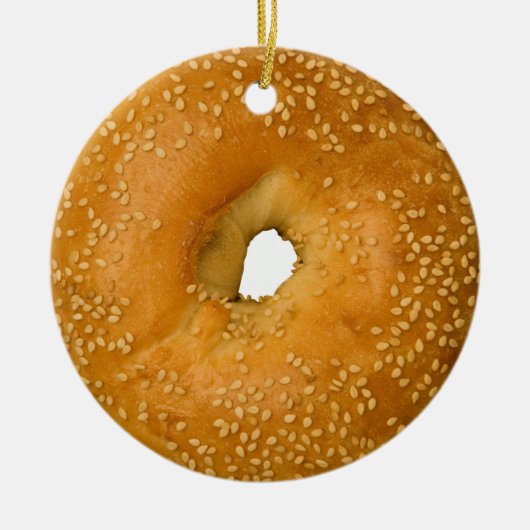 Sesame Bagel Holiday Ornament (Voorkant)