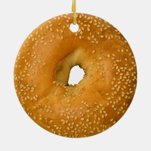 Sesame Bagel Holiday Ornament (Achterkant)