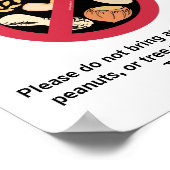 Sesame & Nut Free Classroom Custom Allergy School Poster (Hoek)