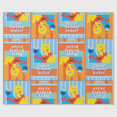 Sesame Pals Birthday Patroon Cadeaupapier (Vlak)
